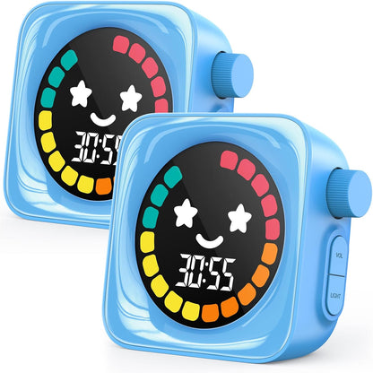HAUKINIX 99-Minute Visual Timer with Pomodoro Timer Productivity Focus Timer Countdown Stopwatch Desk ADHD for Study, Work, Student, Procrastination, Loud Alarm/Mute/Vibration, 2 Brightness Levels