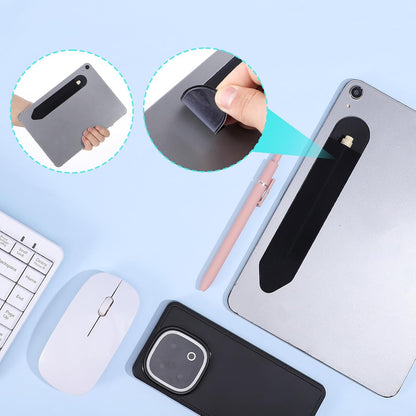 4PCS Universal Stylus Holder,Tablet Pen Cover,Elastic Cover for Stylus Pen,Self-Adhesive Pen Holder - Black,Pink,Gray,Blue