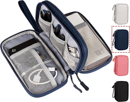 CAOODKDK Electronics Accessories Organizer Pouch Bag, Travel Universal Organizer for Cable, Charger, Phone, SD Card, Business Travel Gadget Bag