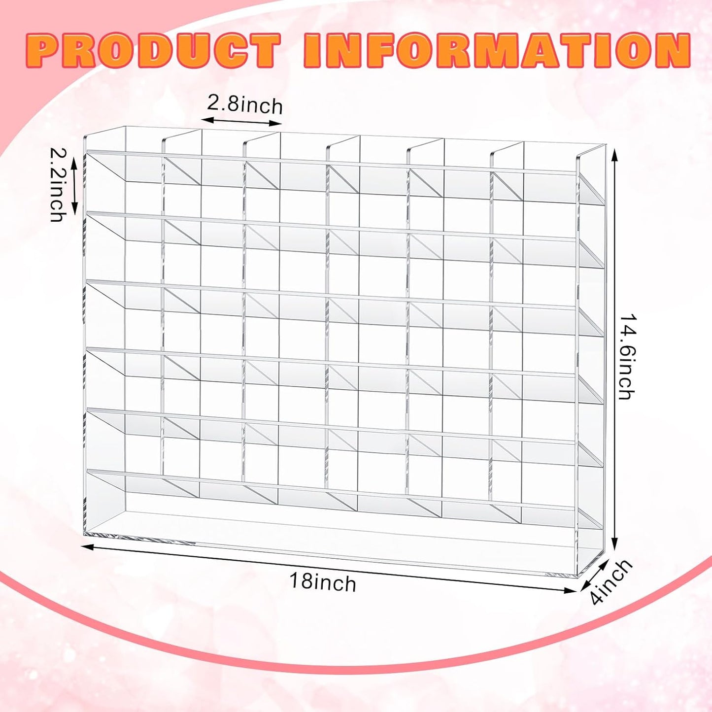 MotiMind Acrylic Pen Organizer Storage for 250 Markers Vertical Marker Organizer Acrylic Pen Display Holder for Office Desk Desktop Stationery Pencil Storage, Clear, 13 x 4 x 12.4 Inch