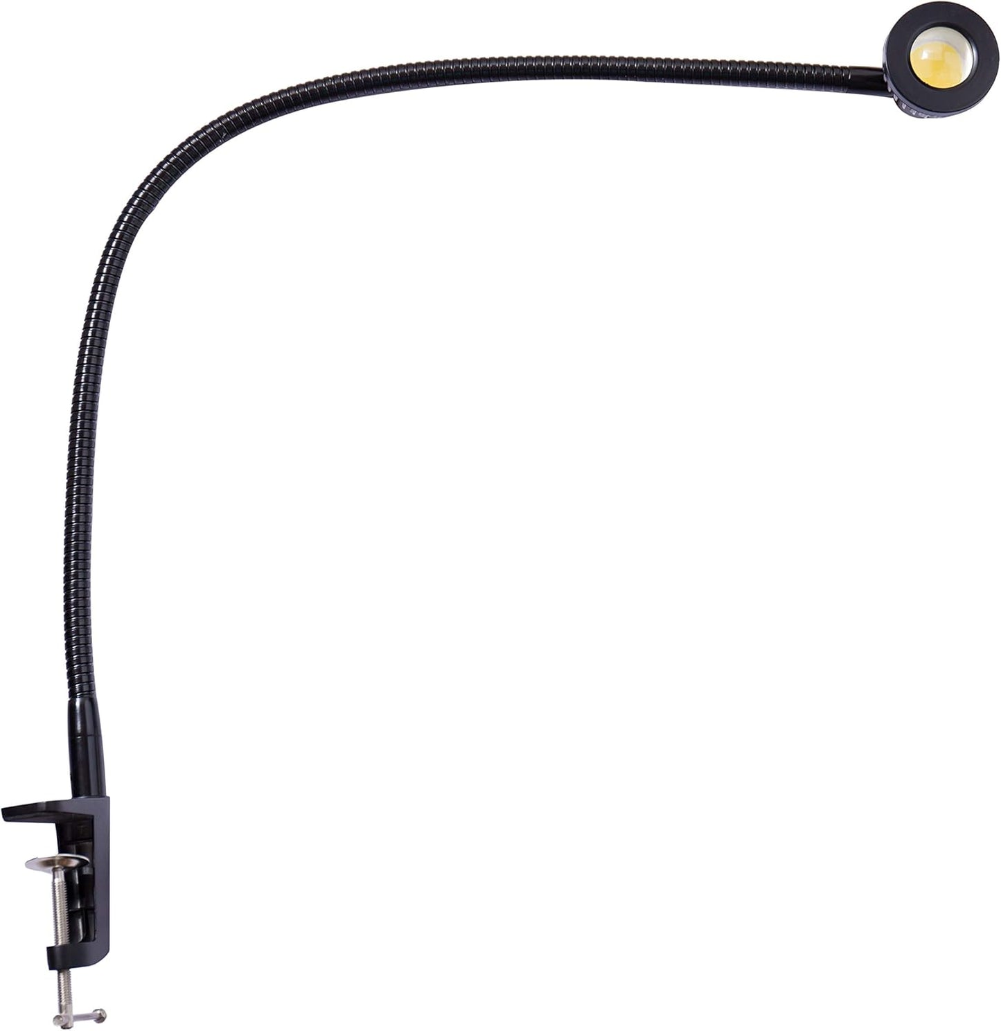 Hersi 5w 30‘’Long Swing Arm 110v/220v Desk Lamp Metal Architect LED Task Light with Clamp, Adjustable Folding Twin-Arm Clip-on Table Lamp,Black