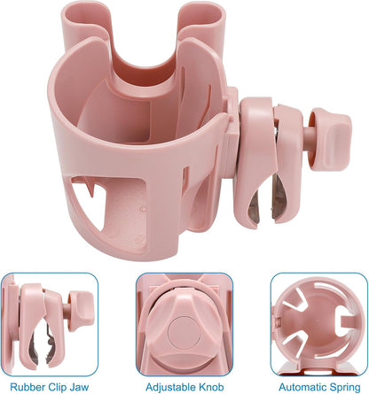 Accmor Stroller Cup Holder, Universal Cup Holder for Stroller Walker Bike, 360° Rotatable Large Caliber Designed Bottle Holder for Stroller, Bike, Wheelchair, Scooter