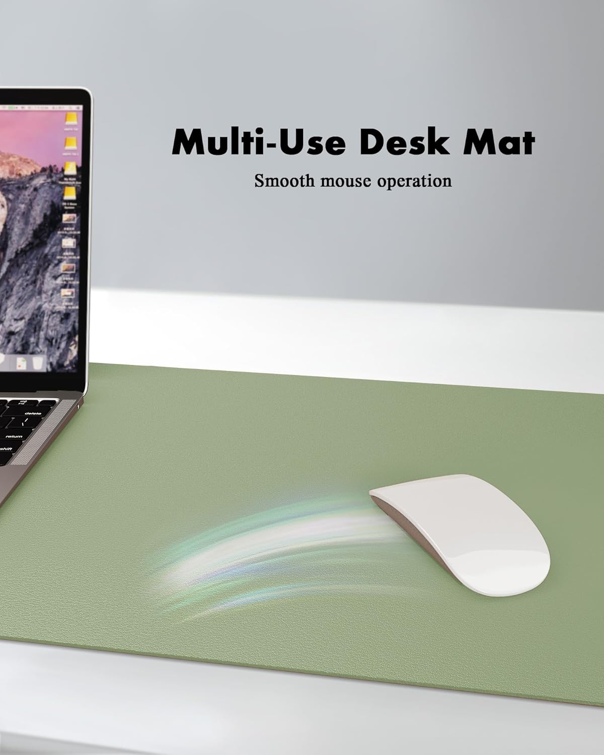 YSAGi Double-Sided Desk Pad, 31.5"x15.7"Leather Desk Mat, Eco Cork Desk Pad Protector,Large Mouse Pad,Waterproof Desk Blotter for Office/Home(Coffee)