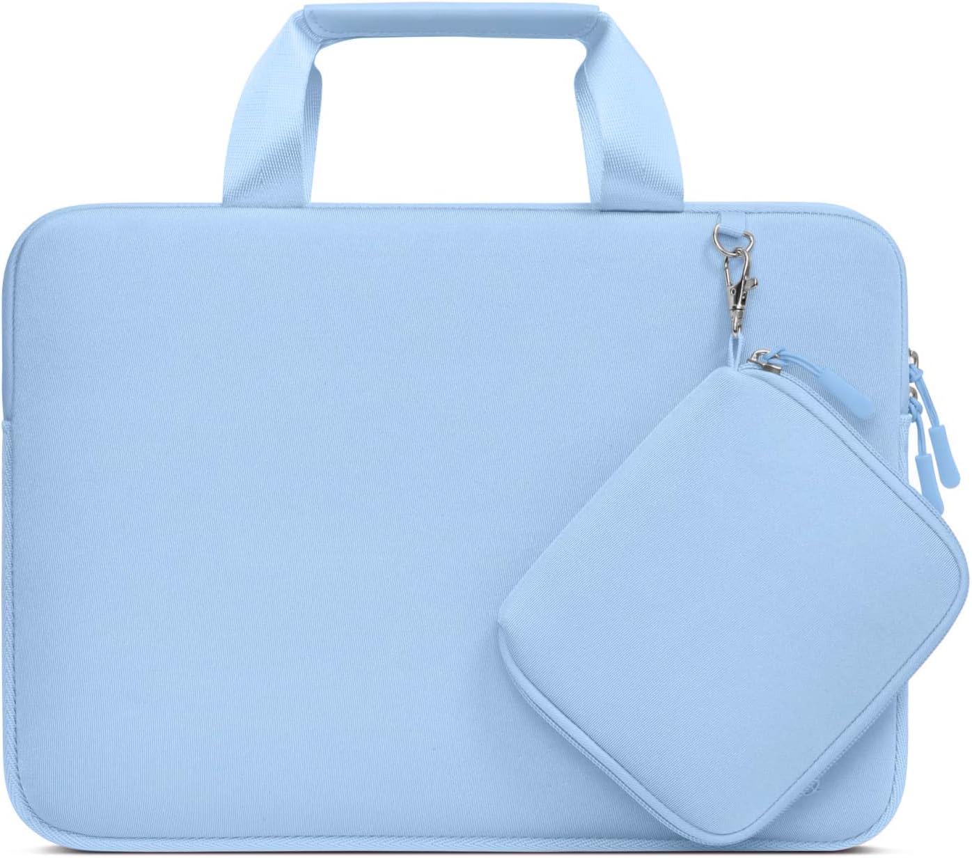 MOSISO Laptop Case 13.3 inch, 13-13.3 inch Laptop Sleeve Bag Compatible with MacBook Air/Pro 13 / Pro 14, HP Dell ASUS, Neoprene Carrying Computer Bag with Handle&Detachable Small Case, Pink