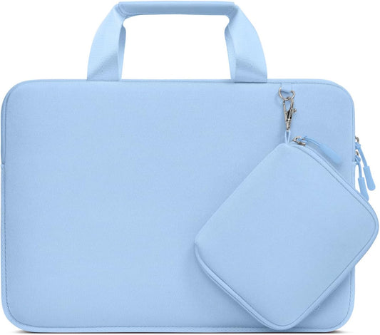 MOSISO Laptop Case 13.3 inch, 13-13.3 inch Laptop Sleeve Bag Compatible with MacBook Air/Pro 13 / Pro 14, HP Dell ASUS, Neoprene Carrying Computer Bag with Handle&Detachable Small Case, Pink