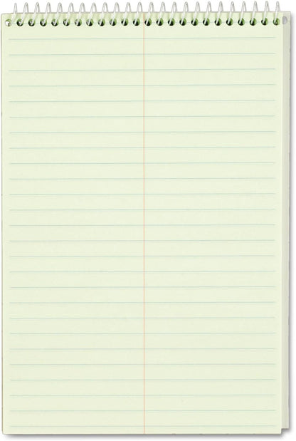 TOPS Steno Pads 4 Pack, 6" x 9" Spiral Steno Notebooks, Gregg Rule for lists, 80 Sheets Each, White Paper, Assorted Covers, Take Notes for School, College, Work, Office (80220)
