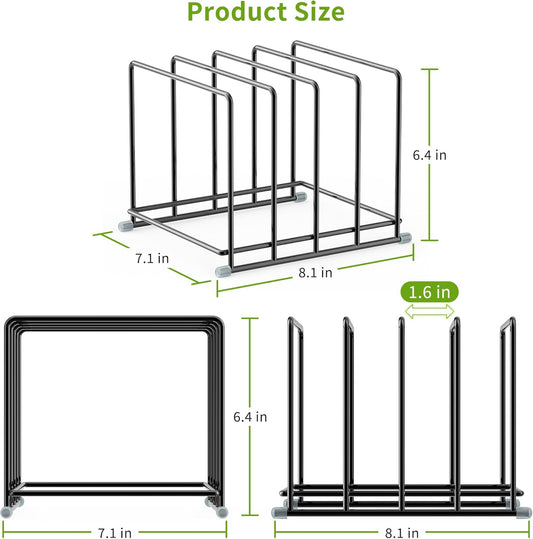Cutting Board Organizer-1.6in Wide Kitchen Cutting Board Holder Stand for Pan,Baking Sheets,Cookie Sheets with 4 Slots,Baking Sheet Oragnizer(1PC-Large)