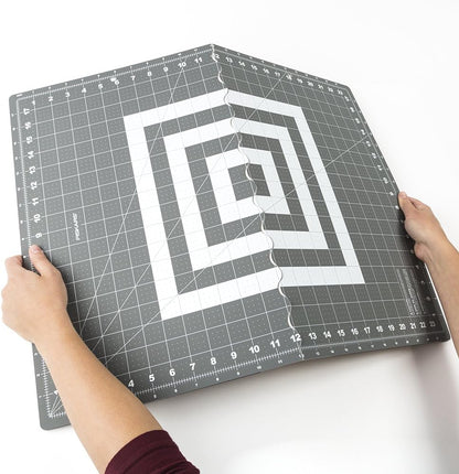 Fiskars 18" x 24" Folding Cutting Mat for Travel and Storage - Fabric and Sewing Craft Projects - Self-Healing Mat - Gray