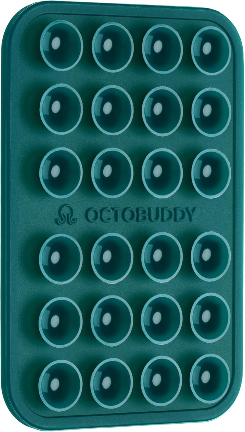 OCTOBUDDY Classic - Silicone Suction Phone Case Adhesive Mount - Hands-Free, Strong Grip Holder for Selfies and Videos - iPhone and Android Compatible - 2.25″ x 3.25″, Chalk Pink