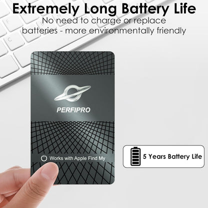Wallet Tracker Card (Both iOS and Android) | No Monthly Fee | Waterproof | Wireless Charging | Anti-Lost, Thin Bluetooth Smart Card Finder for Wallet, Luggage, Backpack