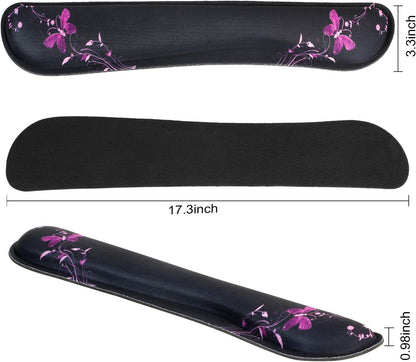 RICHEN Keyboard Wrist Rest Pad and Mouse Wrist Rest Support Mouse Pad Set,Sturdy & Comfortable & Lightweight for Easy Typing & Pain Relief-Ergonomic Support (Brown)