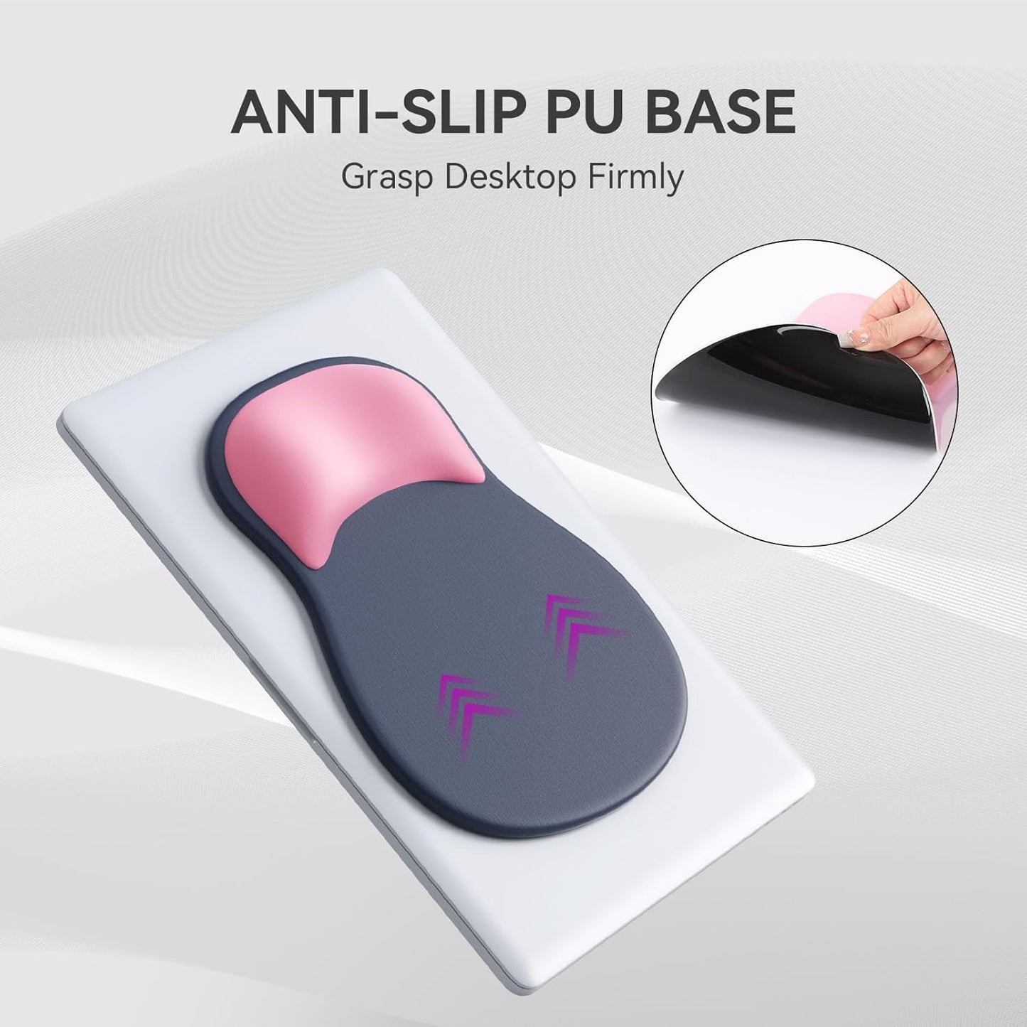 Ergonomic Mouse Pad with Wrist Rest,Cute Gel Mousepad Wrist Support - Small Mini Portable for Travel Mouse Pads for Desk Laptop,Computer,Office & Home Decor (Pink&Light Pink)