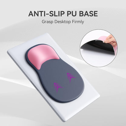 Ergonomic Mouse Pad with Wrist Rest,Cute Gel Mousepad Wrist Support - Small Mini Portable for Travel Mouse Pads for Desk Laptop,Computer,Office & Home Decor (Pink&Light Pink)