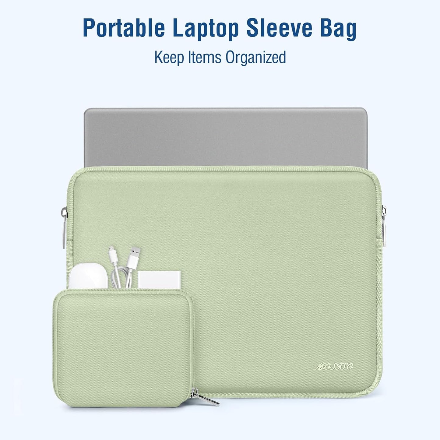 MOSISO Laptop Case 13.3 inch, 13-13.3 inch Laptop Sleeve Bag Compatible with MacBook Air/Pro 13/Pro 14 M5 M4 M3 M2 M1, HP Dell ASUS Lenovo, Neoprene Computer Sleeve Bag with Small Case, Baby Pink - Colors A
