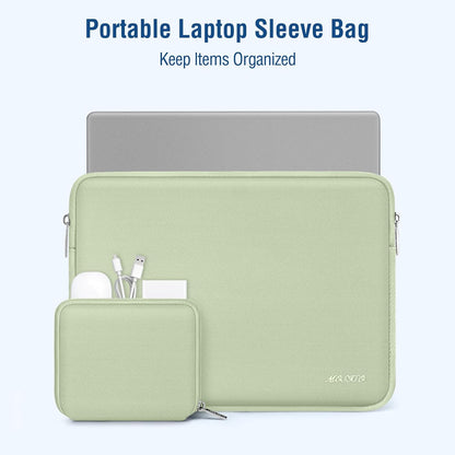 MOSISO Laptop Case 13.3 inch, 13-13.3 inch Laptop Sleeve Bag Compatible with MacBook Air/Pro 13/Pro 14 M5 M4 M3 M2 M1, HP Dell ASUS Lenovo, Neoprene Computer Sleeve Bag with Small Case, Baby Pink - Colors A