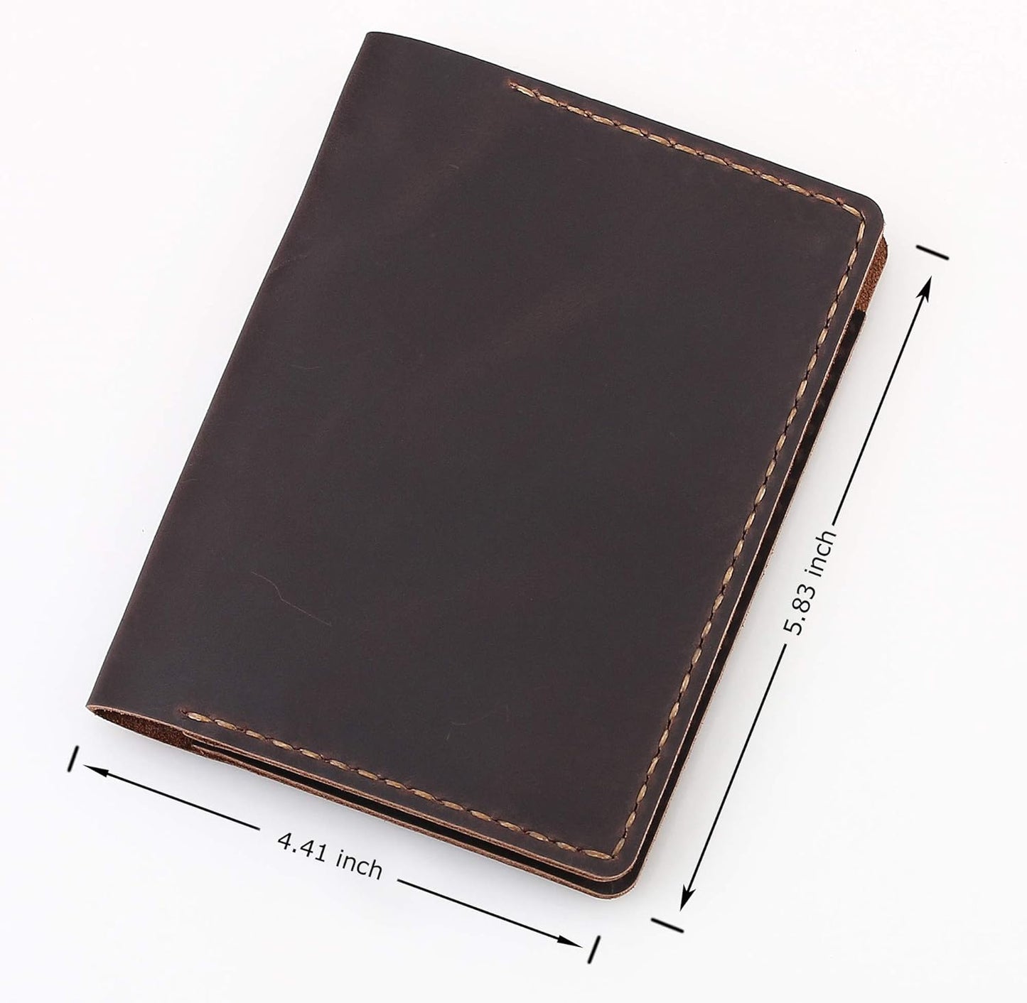 Leather Cover Compatible With Rite in the Rain Top Spiral Notebooks, Handmade Top Bound Notebook Cover For 3" x 5" Writing Pad Holder, Mini Pocket Notepad Holder - COFFEE