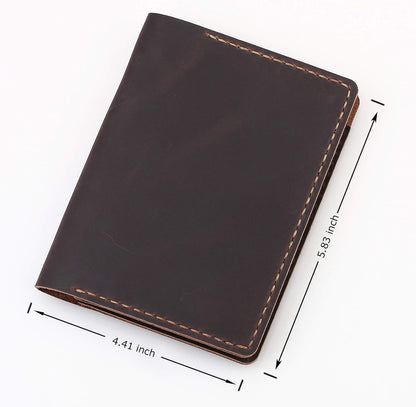 Leather Cover Compatible With Rite in the Rain Top Spiral Notebooks, Handmade Top Bound Notebook Cover For 3" x 5" Writing Pad Holder, Mini Pocket Notepad Holder - COFFEE