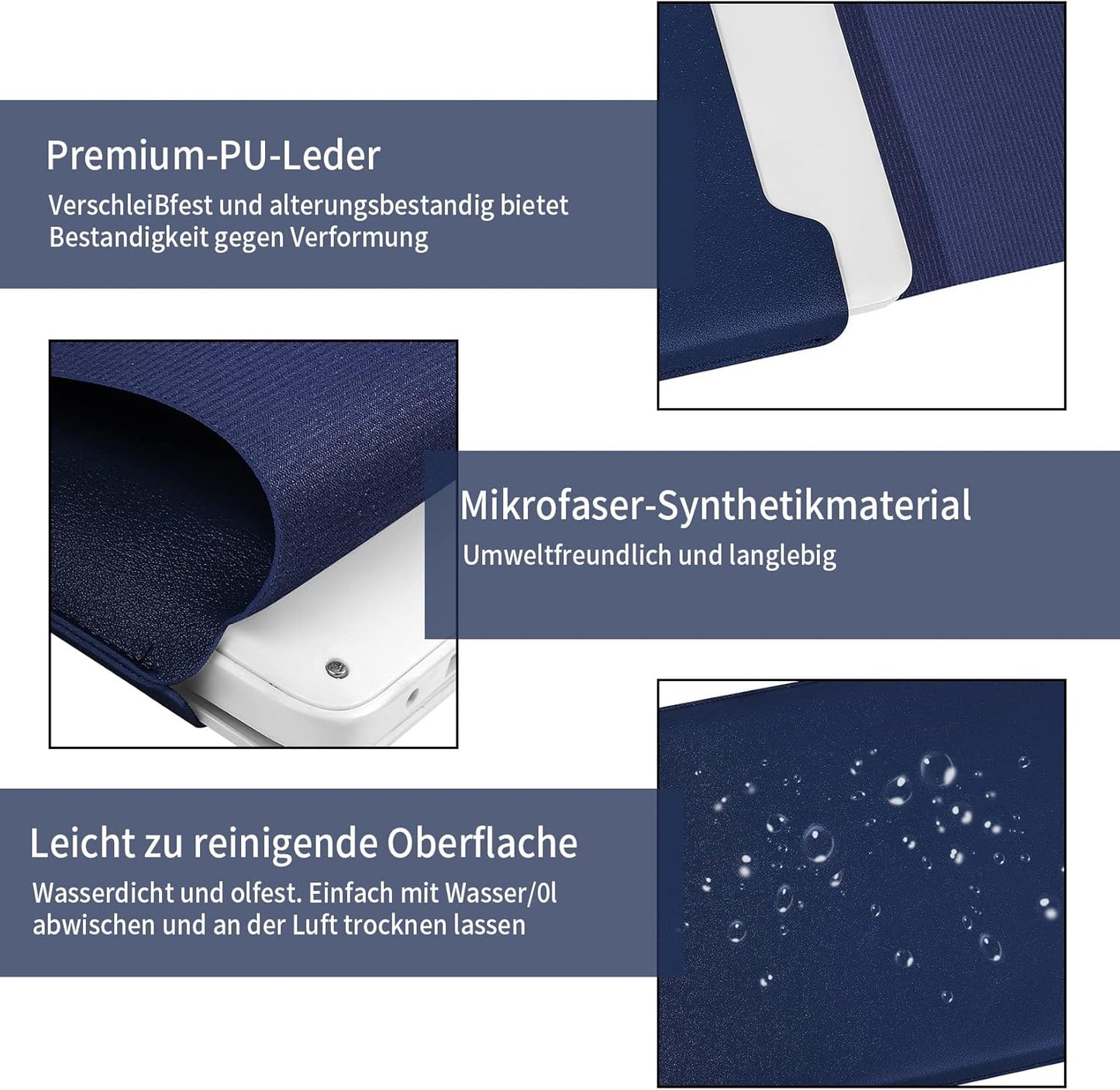 13.3-14" Laptop Sleeve, Blue, Compatible with Laptops 13.3"-14", Protects from Scratches, Water Damage, Multi-Functional Mouse Pad