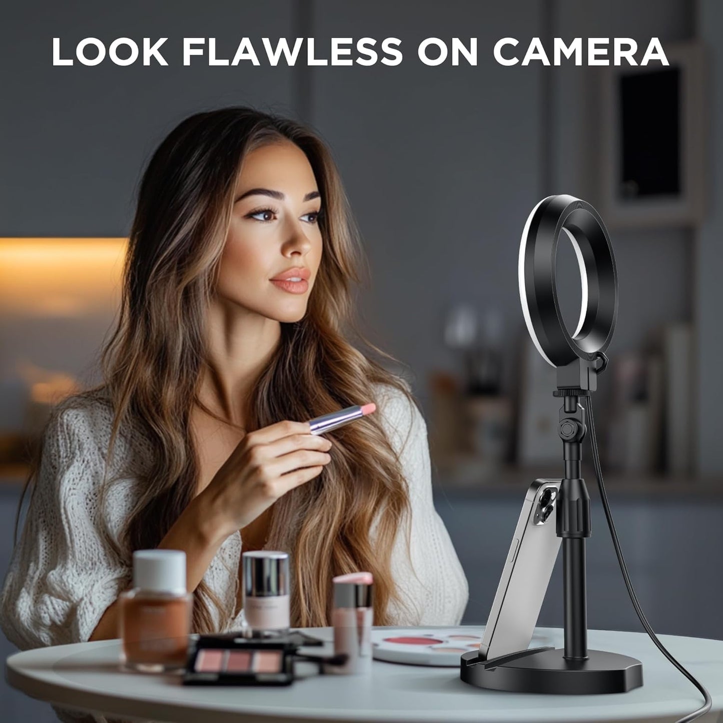 InnoGear Video Conference Light, On-Camera Video Lights for Monitor Desk LED Streaming Lighting with Remote and Touch Control Selfie Zoom Lighting for Computer Webcam Laptop Podcast, Recording