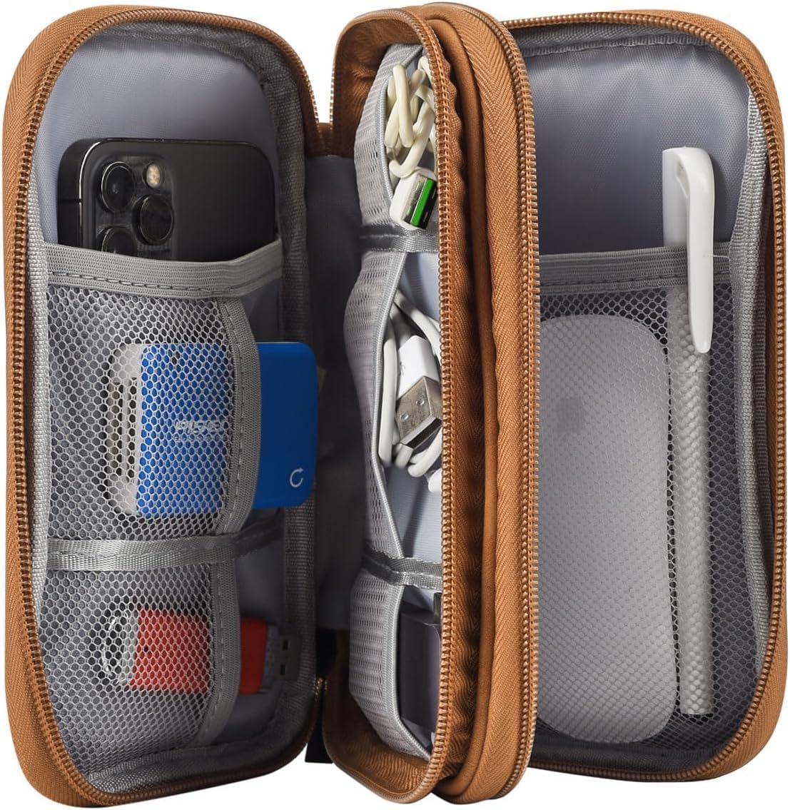 CAOODKDK Electronics Accessories Organizer Pouch Bag, Travel Universal Organizer for Cable, Charger, Phone, SD Card, Business Travel Gadget Bag