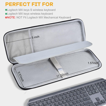 Hard Keyboard Carrying Case for Logitech Pebble Keys 2 K380s & Logitech K380 Bluetooth Keyboard Case + M350 Pebble Mouse Combo, Wireless Keyboard Shockproof Protective Travel Bag, Black