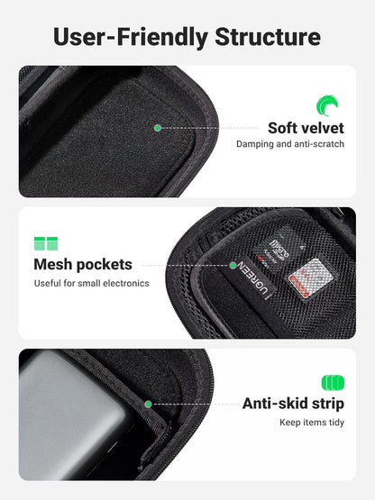 UGREEN Electronic Organizer Travel Case Pouch Bag Accessories Portable Waterproof Storage Bag Travel Essentials with Cable USB Flash Drive Charger External Battery Memory Card