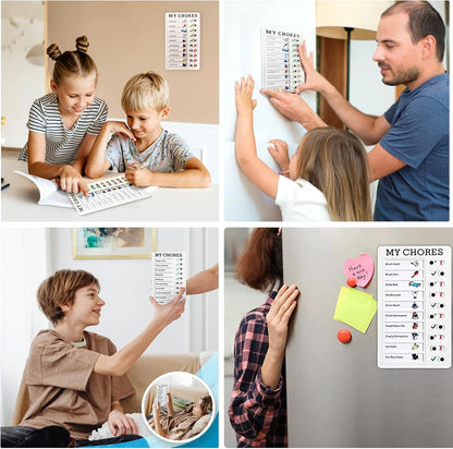 My Chores Checklist Task Planner - Daily Schedule Board for Kids & Adults - Multiple User Chore Chart - To Do List & Habit Tracker