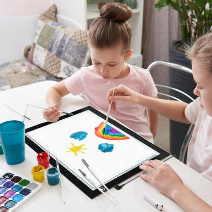 A4 LED Copy Board Tracing Light Box, Adjustable Brightness Artcraft LED Trace Light Pad, USB Power Light Table for Artists, Tattoo Drawing, Animation, Sketching, Stenciling & Diamond Art Painting