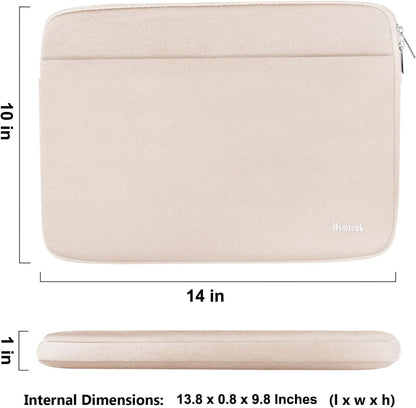 Laptop Case Sleeve 15.6 inch, Shockproof Protective Notebook Case with Accessory Pocket, Briefcase Carrying Laptop Cover for 15.6" HP, ASUS, Dell, Lenovo, Acer, Black