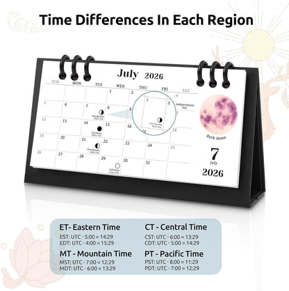 KONVINIT Small Desk Calendar 2026-2027, 6.3" x 3.1", 2026 Desk Calendar - Runs From January 2026 Until December 2027, 24 Months Mini Desktop Calendar for School, Home and Office Supplies