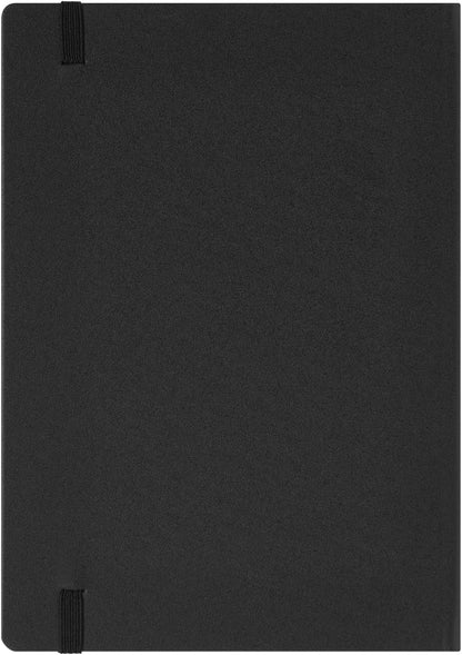 Maruman Mnemosyne Lined Notebook- Vertical A5, 5.83" x 8.27", 70 Sheets / 140 Pages, 7mm College Ruled With Center Line Journal, Perforated Pages & Wire-Bound to Lay Flat, Black, Made in Japan - Colors A