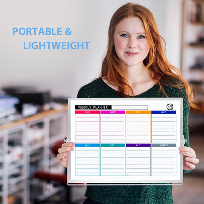 ARCOBIS Small WhiteBoard with Stand 10" X 10", Magnetic Double-Sided Dry Erase White Board Easel for Desk Students Home Office