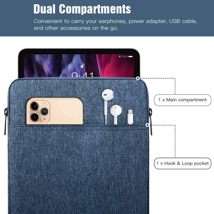 TiMOVO 9-11" Tablet Sleeve Bag for iPad 11-inch A16 2025, iPad 10.9"/10.2"| Air 11 Inch/5th/4th Gen. 10.9", Galaxy Tab A9+/A11Plus 11", Protective Bag Fit Smart Keyboard, Dusty Blue