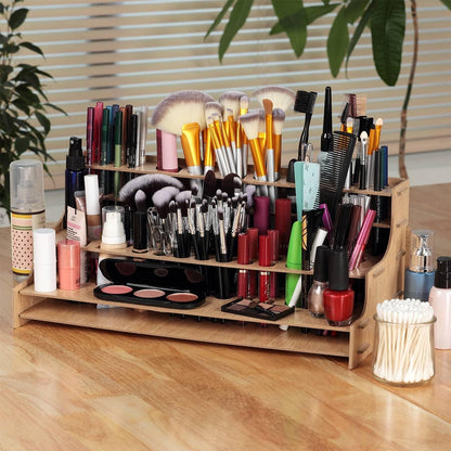 HG Art Concepts Mezzo Artist Drawing Rack - Wood Grain Laminate Multi Layer Desk Stand Professional Storage Display Organizer for Pens, Pencils, Drafting and all other Drawing Tools