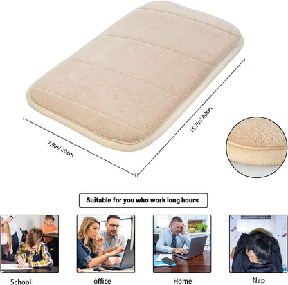 2Pcs Upgrade Computer Wrist Elbow Pad, Portable Memory Foam Arm Wrist Rest Pillow, Soft Wrist Support Mat for Keyboard Desktop Office Gaming - Alleviate Elbow Pain (Moderate Size, 7.8 x 15.7 inch)