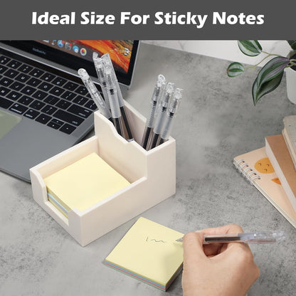 Kamehame Black Sticky Note Holder, Silicone Memo Holder with Pen or Card Slots, Sticky Note Dispenser, Fits 3x3 Inches Sticky Notes