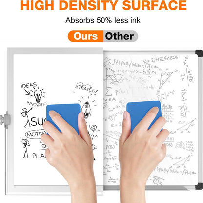 Small Dry Erase White Board, Magnetic Desktop Whiteboard with Stand, Dry Eease Board Mini Easel Double Sided on Table Top with Holder for Kids Drawing, Teacher Instruction