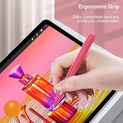 MoKo Holder Case Compatible with Apple Pencil 2nd Generation, Retractable Protective Apple Pencil Cover with Sturdy Clip, Hard PC Apple Pencil Case, Support Double-Tap, Dark Purple