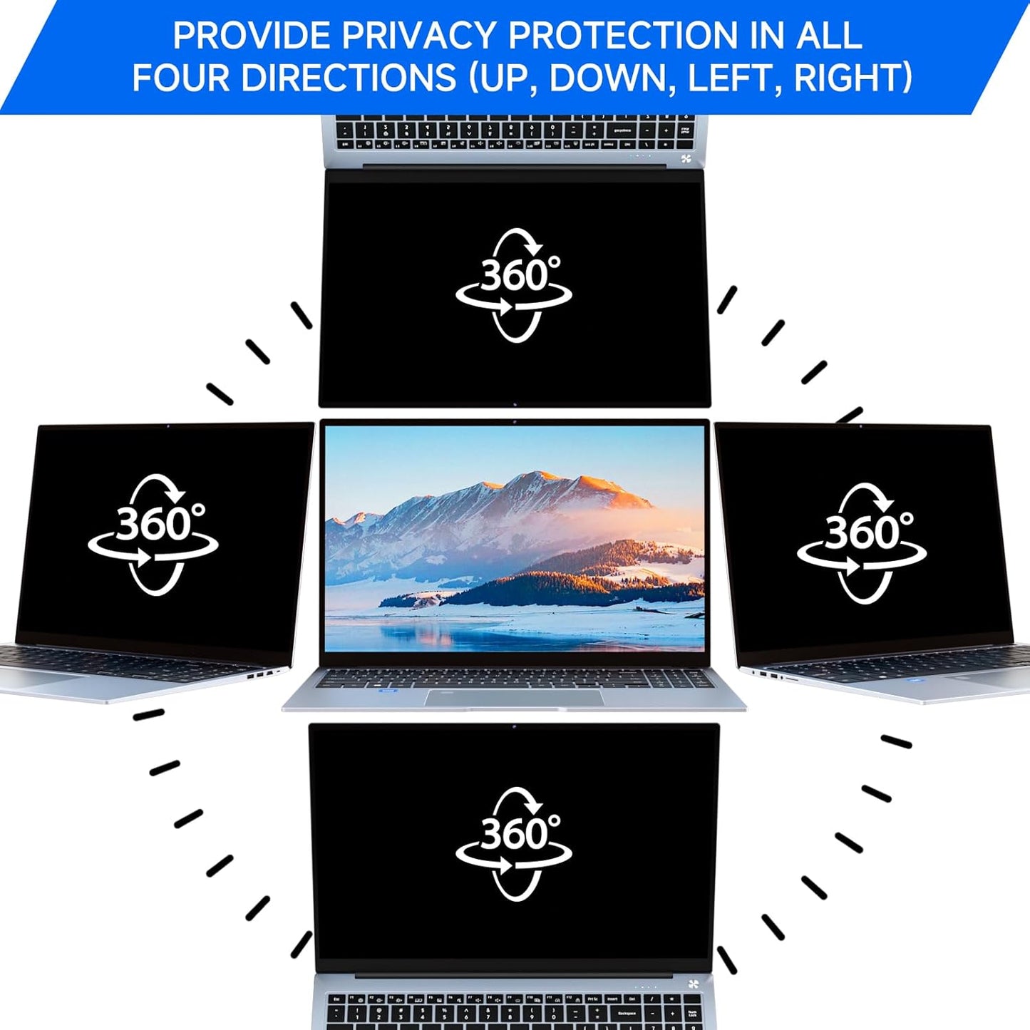 [2-Pack] Privacy Screen For Computer Monitor, 27-Inch 16:9 Aspect Ratio; Anti Spy/Bule Light/Glare And Eye Protection, 2 Install Ways Removable For Office, Airport, Cafe And Other Public Area; Diagonal 27 Inches, Width 23.53 Inches, Height 13.24 Inches