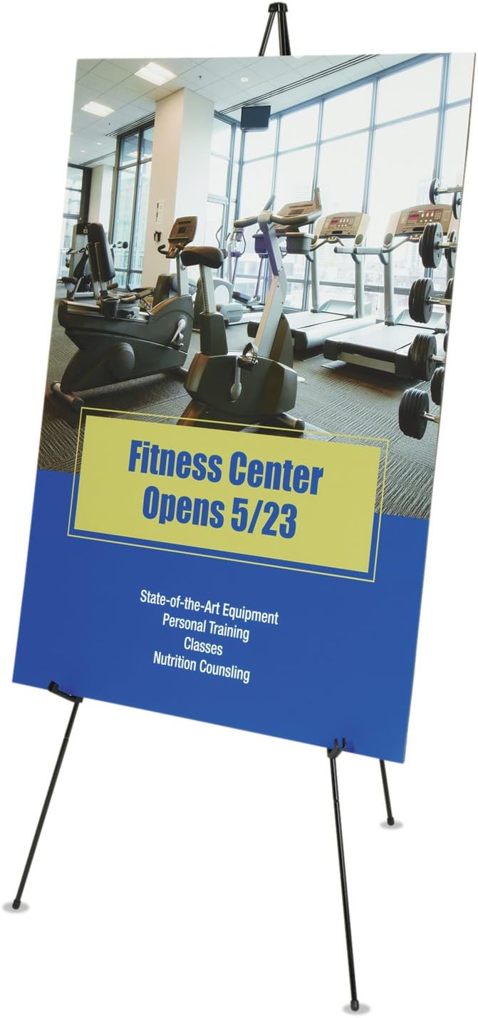 Quartet Easel Stand 63" High Adjustable Telescoping Tripod Display for Office School and Home, Lightweight, Black (29E)