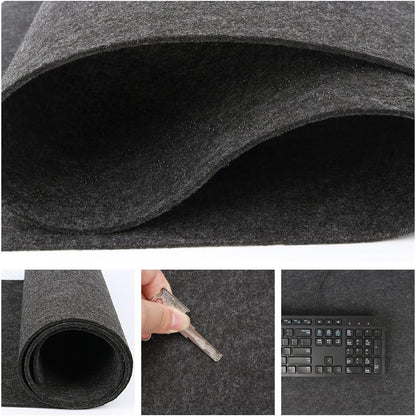 DAWNTREES Large Felt Desk Mat, 40''x16'' Full Keyboard and Mouse Pad for Office and Home, Computer Desk Mat for Desktop, Non-Slip Felt Desk Pad Protector