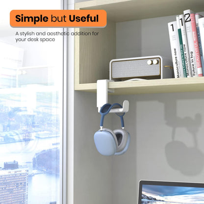 3in1 Rotating Headphone Holder - EURPMASK 3in1 PC Gaming Headset Holder w/Detachable Controller Holder, Adjustable Clamp-on Headset Stand,Headphone Hanger Hook Under Desk w/Cable Clip Organizer,Black