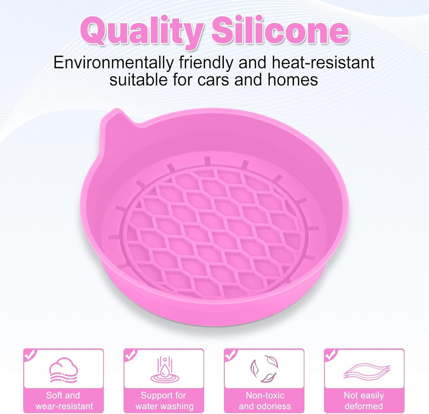SINGARO Car Cup Holder Coaster, Silicone Cup Holder Insert, Universal Non-Slip Cup Holders, Car Accessories Interior for Women and Man Interior Sets 4 Pack Black