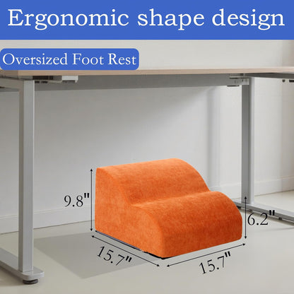 Foot Rest for Under Desk at Work.Multifunctional 3-Tier Foot Stool,with Washable Footrest.for Under Desk,Office Chair Gaming Chair & Sofa,Leg Elevation Pillow,Supports Posture-Brown