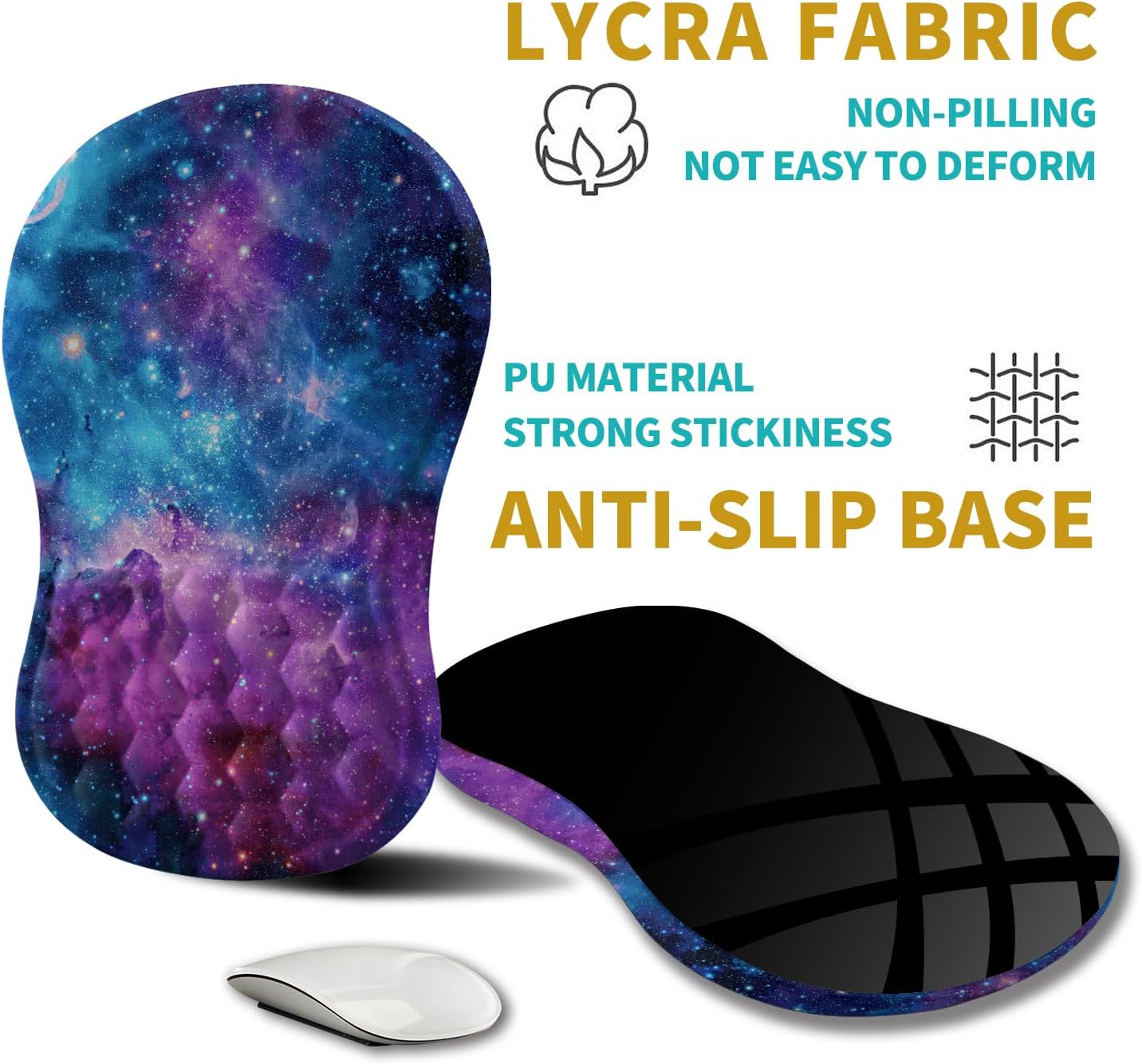 Hokafenle Ergonomic Mouse Pad Wrist Support, Wrist Rest Mousepad for Carpal Tunnel Pain Relief with Integrated Memory Foam Slope Massage Bulge (11.8x7.9 inch,Topographic Contour)