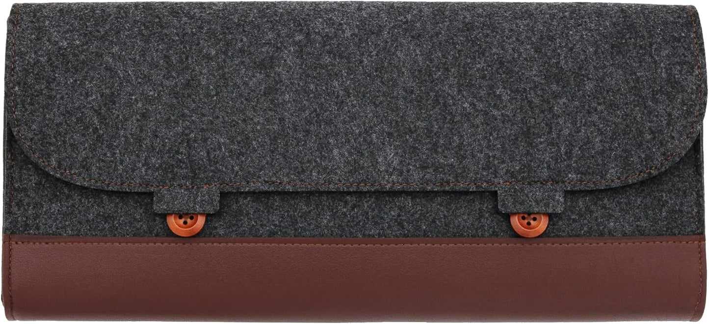 KPREPUBLIC PU Felt Keyboard Carrying case Bag for planck 40% 60% 80% 100% gh60 xd64 tada68 87 tkl 104 Ansi bm60 bm65 bm68 Poker (PU Felt Bag for 40% x1)