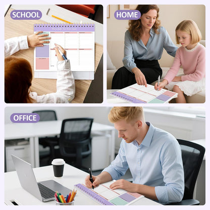 Weekly To Do List Notepad, 52 Undated Sheets (8.5"×11"), Undated Weekly Planner for Women & Men, Desk Accessories and Supplies for Office, Home, and School