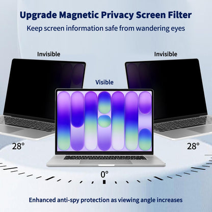Magnetic Laptop Privacy Screen 14 Inch 16:10, Removable Matte Anti Glare Blue Light Filter - Computer Privacy Shield Not for 14" 16:9 Laptop