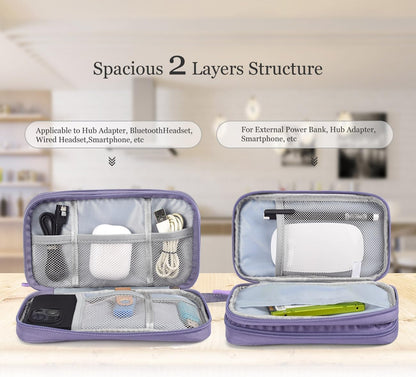 CAOODKDK Electronics Accessories Organizer Pouch Bag, Travel Universal Organizer for Cable, Charger, Phone, SD Card, Business Travel Gadget Bag