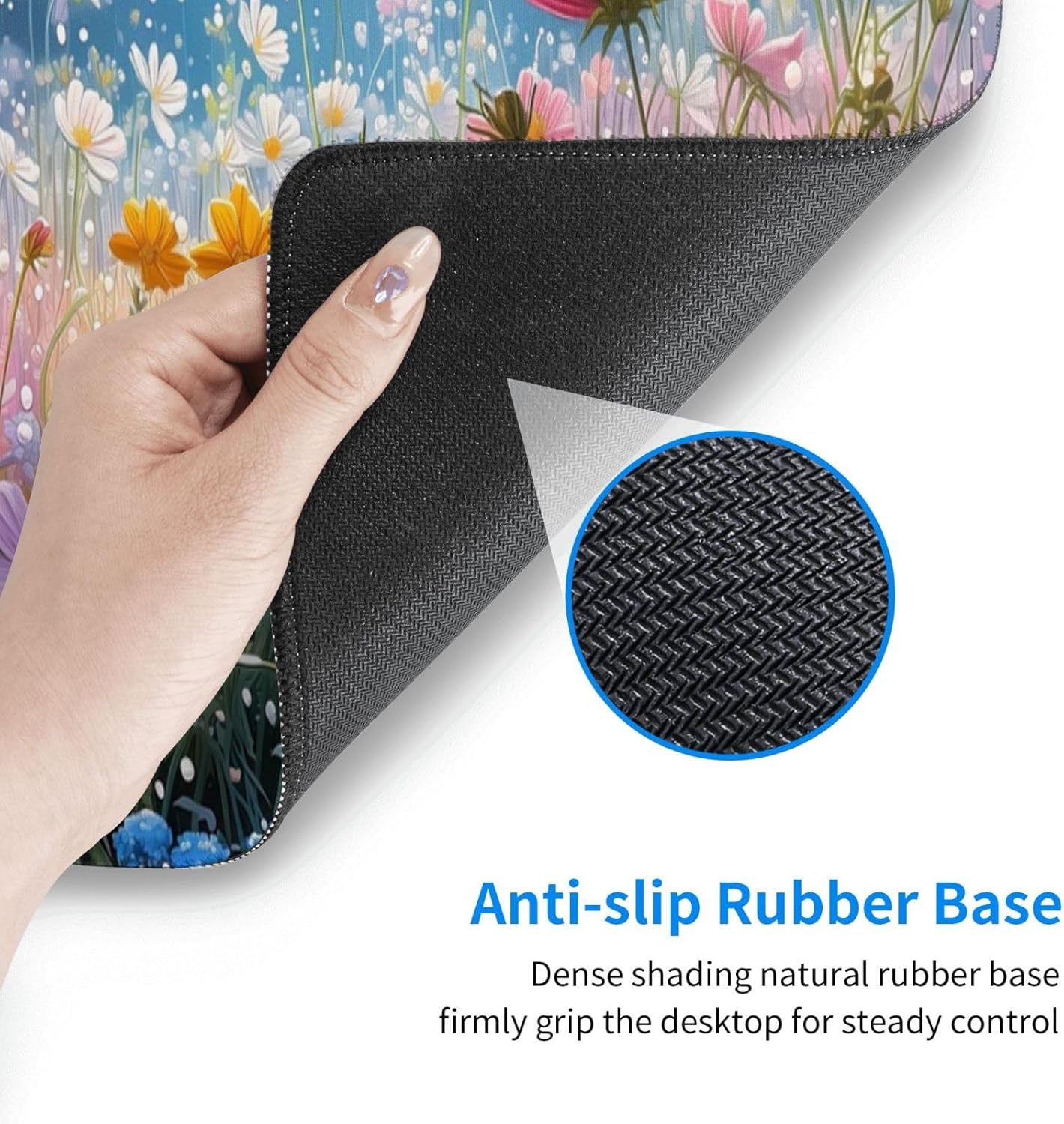Japanese Mouse Pad, Large Japanese Desk Mat, XL Anime Gaming Keyboard Mat, Non-Slip Rubber Base, Big Extended Desk Protector for Home Office, 31.5”x11.8”